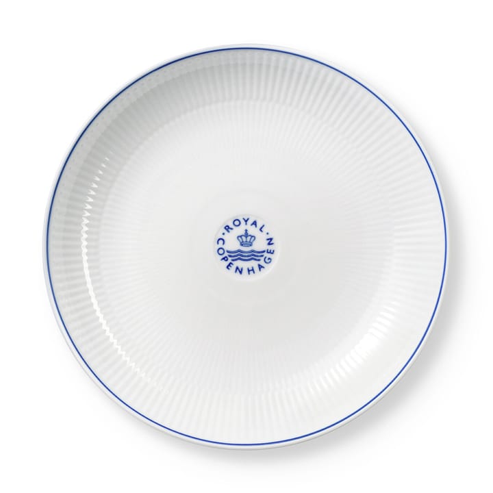 Blueline skål grund Ø25 cm, Vit-blå Royal Copenhagen