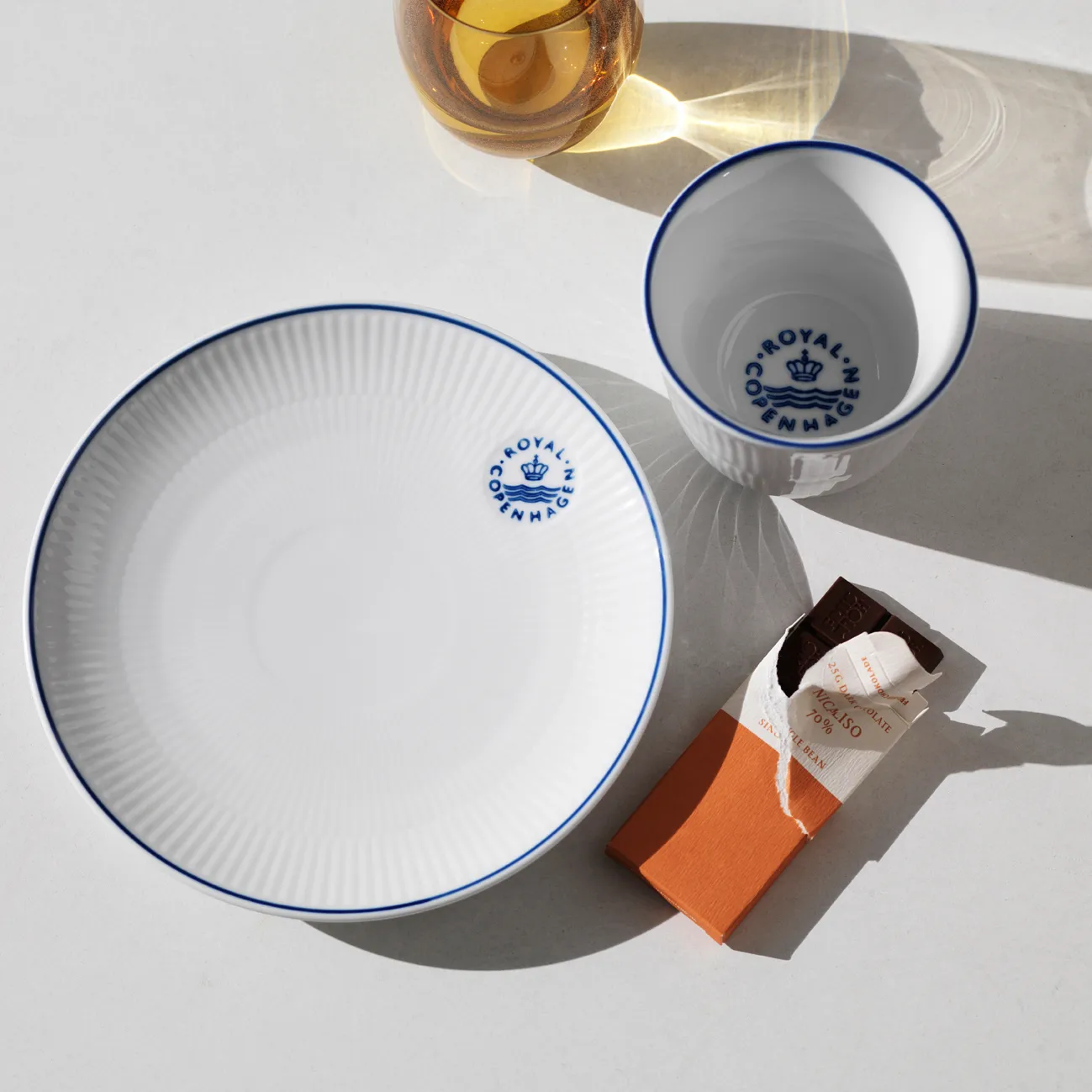 Blueline termomugg 26 cl, Vit-blå Royal Copenhagen