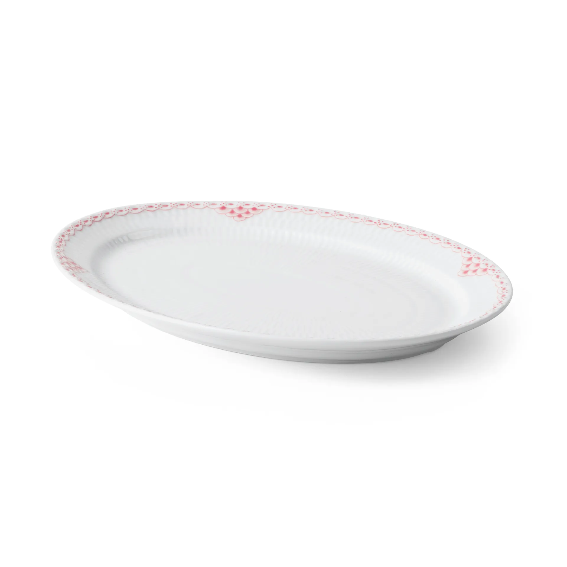 Coral Lace ovalt fat 21x28,5 cm, Korall-vit Royal Copenhagen