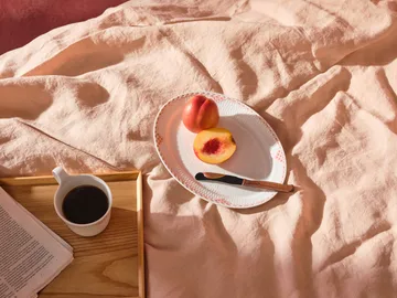 Coral Lace ovalt fat 21x28,5 cm - Korall-vit - Royal Copenhagen