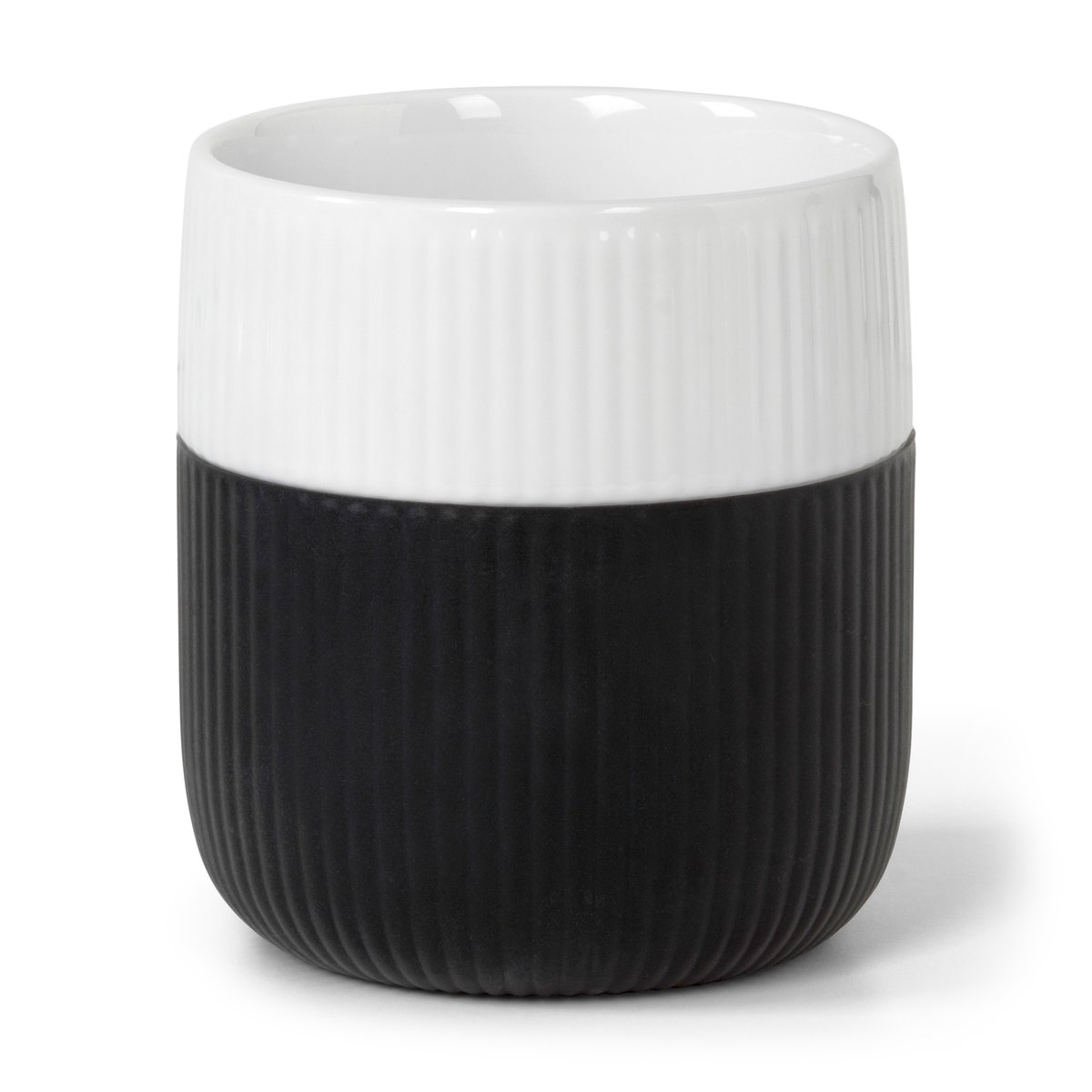 Royal Copenhagen Fluted Contrast mugg Jet | Skandinavisk Design | Kaffekoppar | Vit