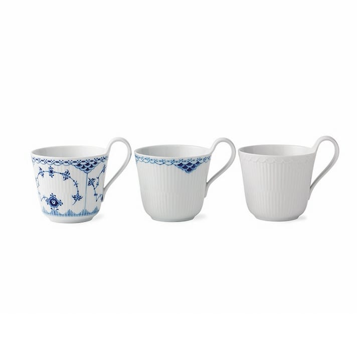 Gåvoset History Mix Spets muggar 3-pack - 33 cl - Royal Copenhagen