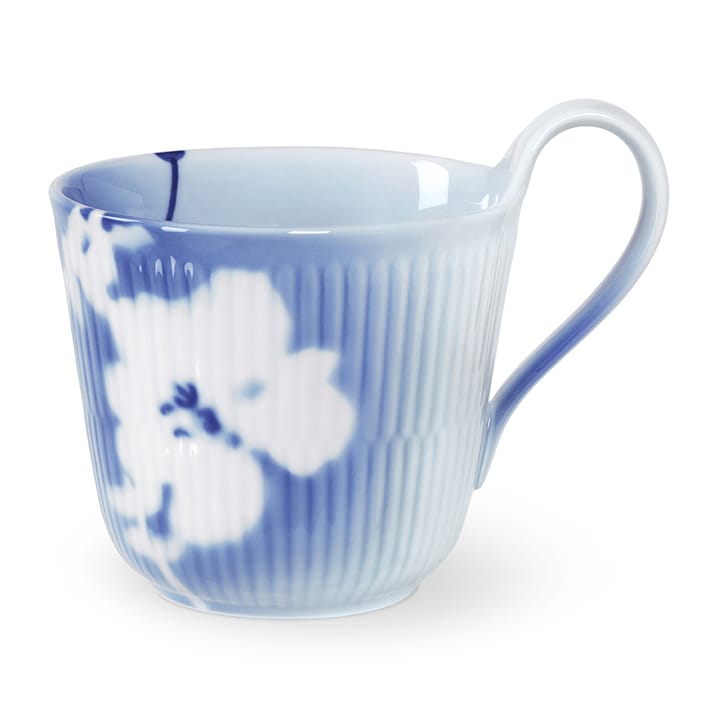 Mega Rose kopp med högt handtag 33 cl - Vit- blå - Royal Copenhagen