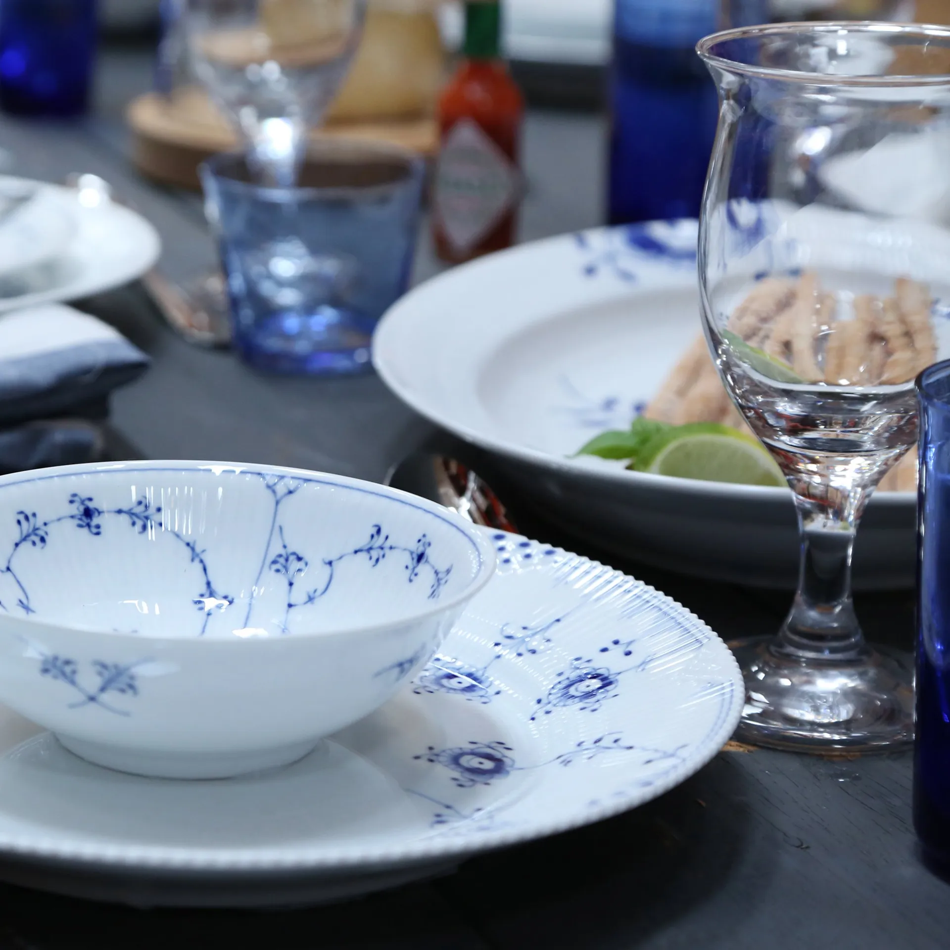 Multicoloured Elements tallrik, Ø 22 cm-blå Royal Copenhagen