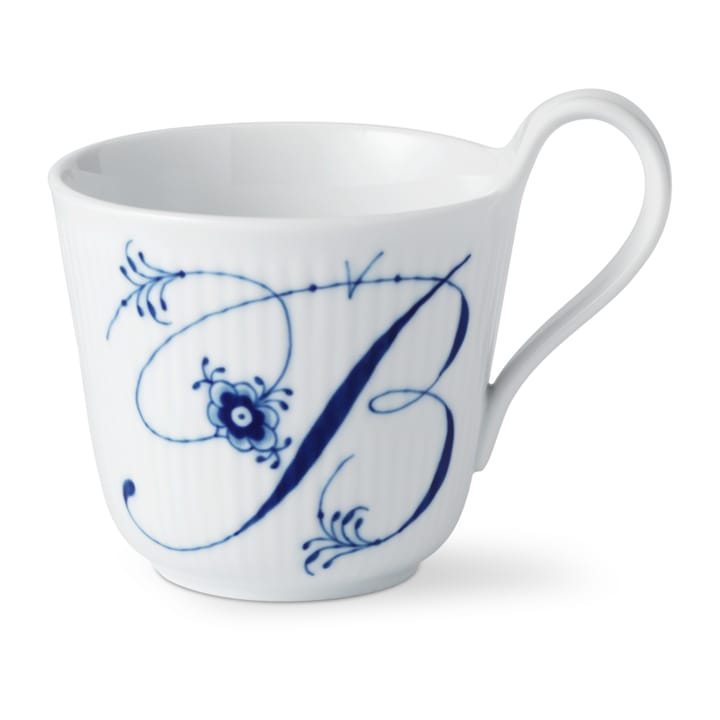 Musselmalet räfflat Alphabet mugg 33 cl - B - Royal Copenhagen