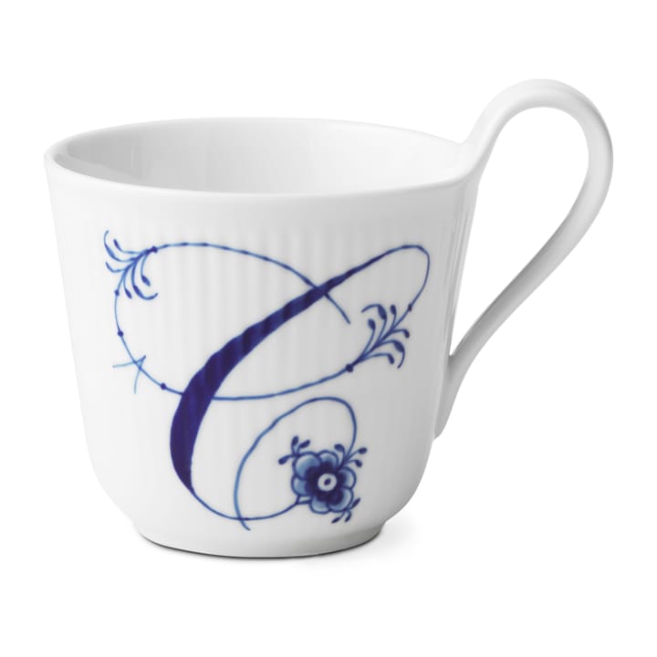Musselmalet räfflat Alphabet mugg 33 cl - C - Royal Copenhagen