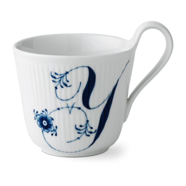 Musselmalet räfflat Alphabet mugg 33 cl - Y - Royal Copenhagen