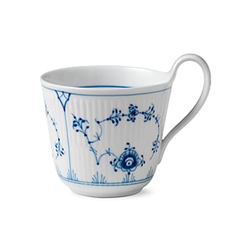Musselmalet räfflat mugg, 33 cl-högt handtag Royal Copenhagen