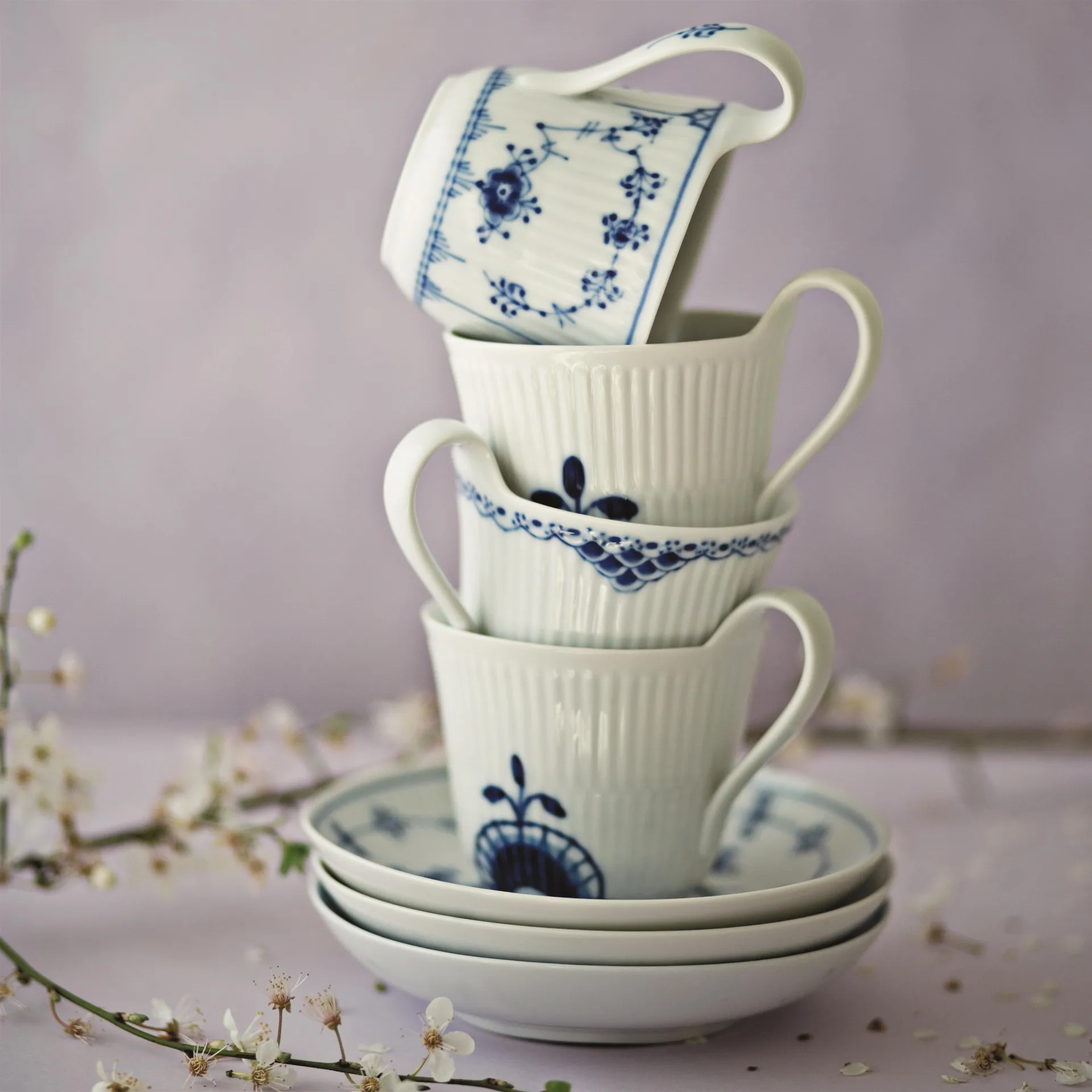 Princess kopp med fat, 25 cl-högt handtag Royal Copenhagen
