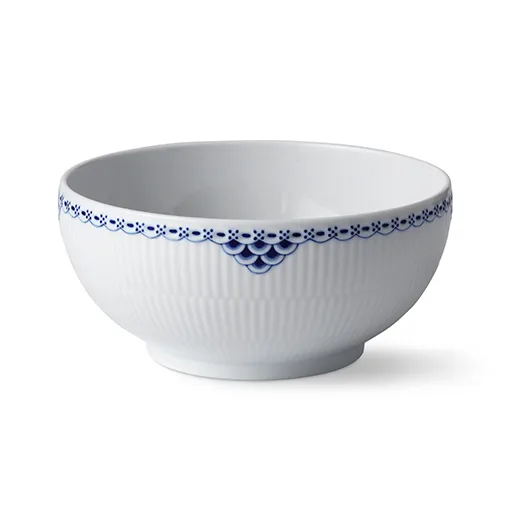 Princess skål 18 cm, Vit-blå Royal Copenhagen