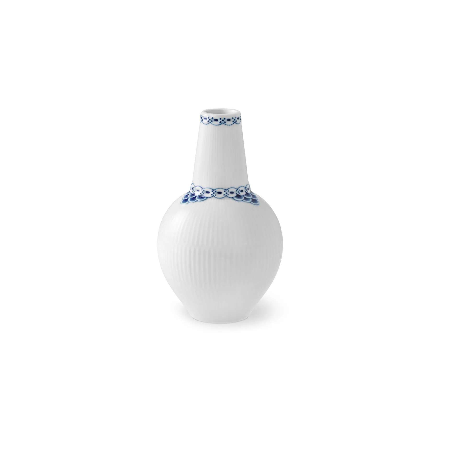 Princess vas 15 cm, Vit-blå Royal Copenhagen