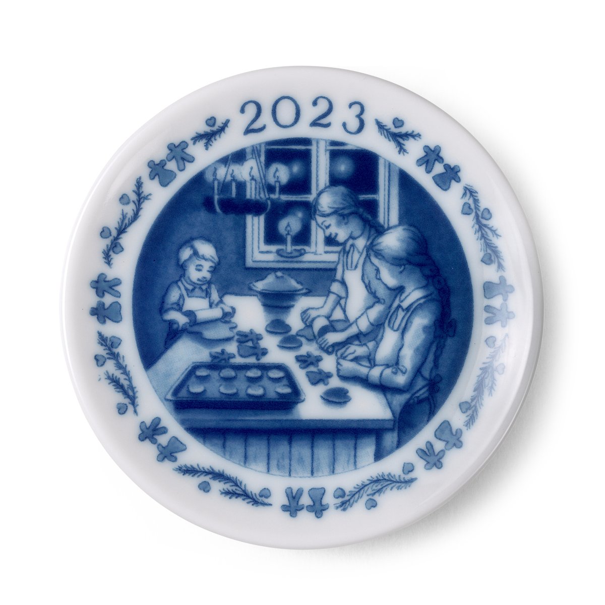 Royal Copenhagen Collectibles plakett 2023 Julbak 8,5 cm