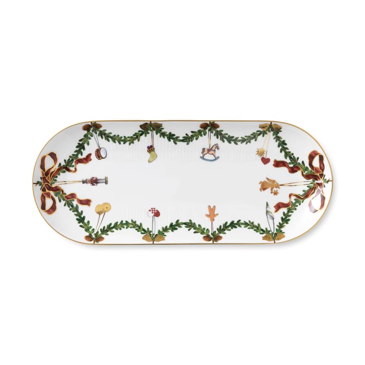Star Fluted Christmas avlångt fat, Ø 39 cm Royal Copenhagen