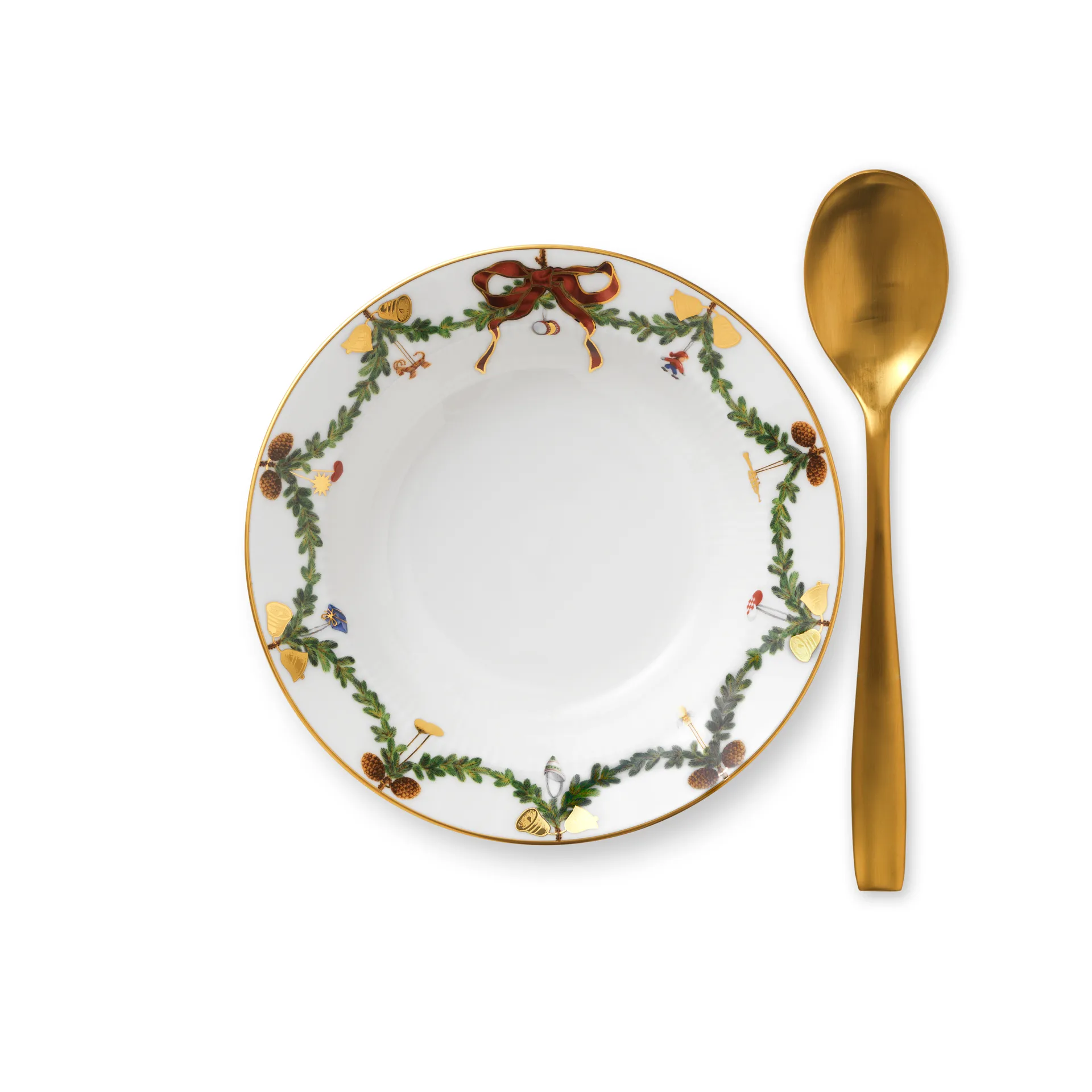 Star Fluted Christmas djup tallrik, Ø 17 cm Royal Copenhagen