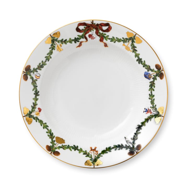 Star Fluted Christmas djup tallrik - Ø 24 cm - Royal Copenhagen