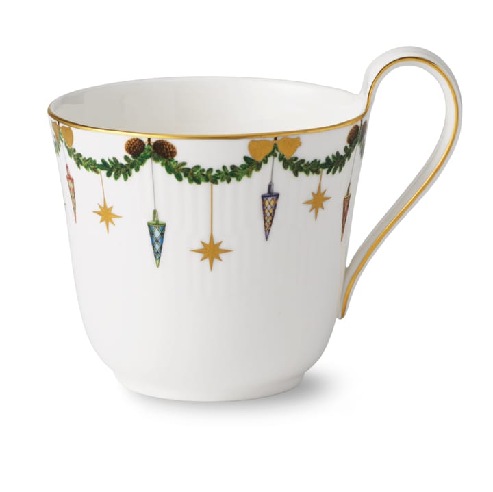 Star Fluted Christmas kopp med högt handtag - 33 cl - Royal Copenhagen