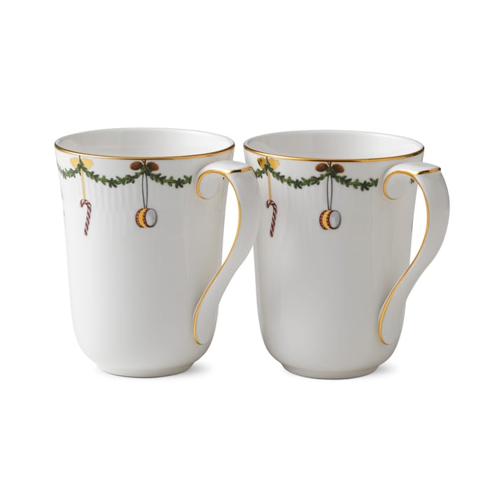 Star Fluted Christmas mugg 2-pack - 33 cl - Royal Copenhagen