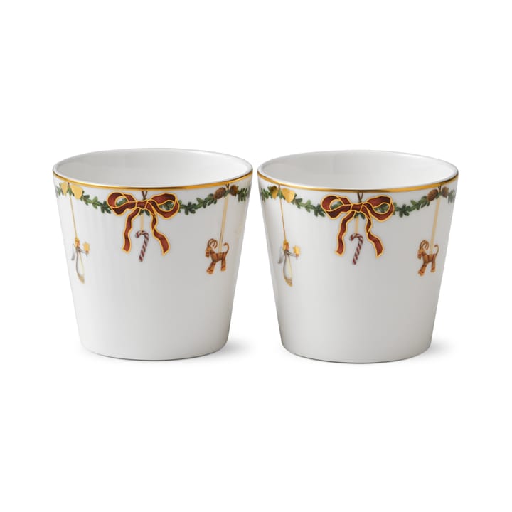 Star Fluted Christmas serveringskopp 2-pack - 30 cl - Royal Copenhagen