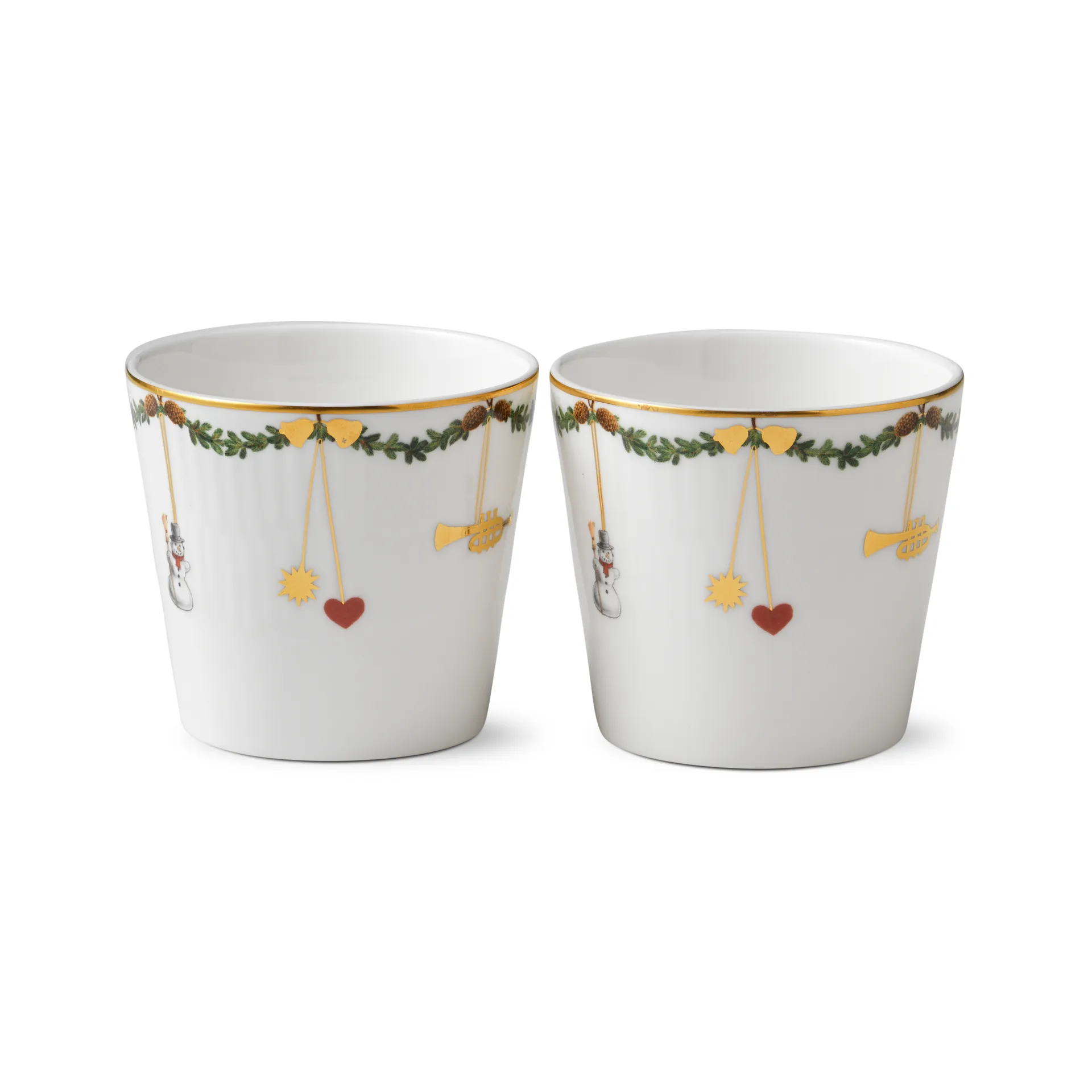 Star Fluted Christmas serveringskopp 2-pack, 30 cl Royal Copenhagen