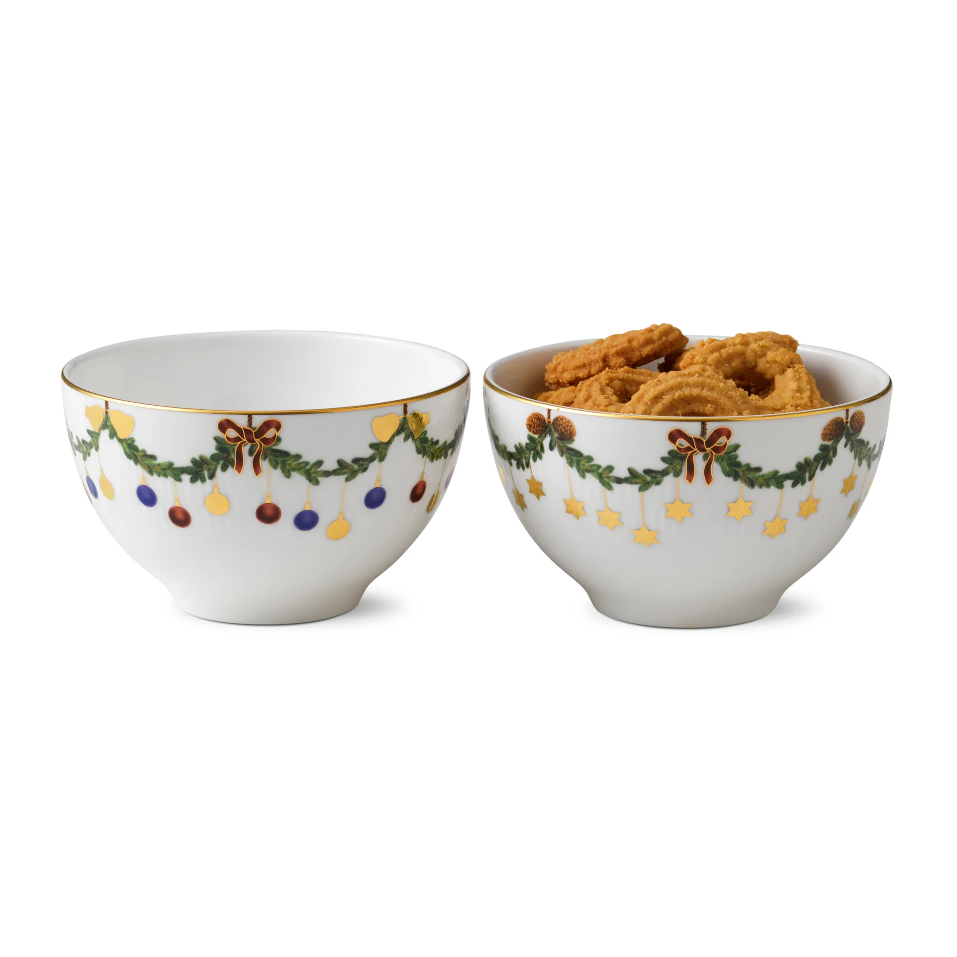 Star Fluted Christmas skål 2-pack, 30 cl Royal Copenhagen