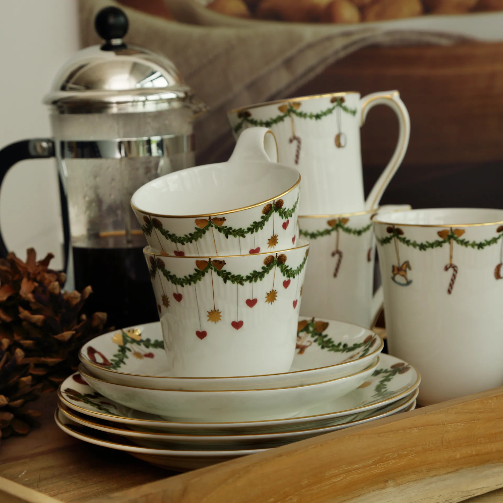 Star Fluted Christmas tallrik, Ø 19 cm Royal Copenhagen