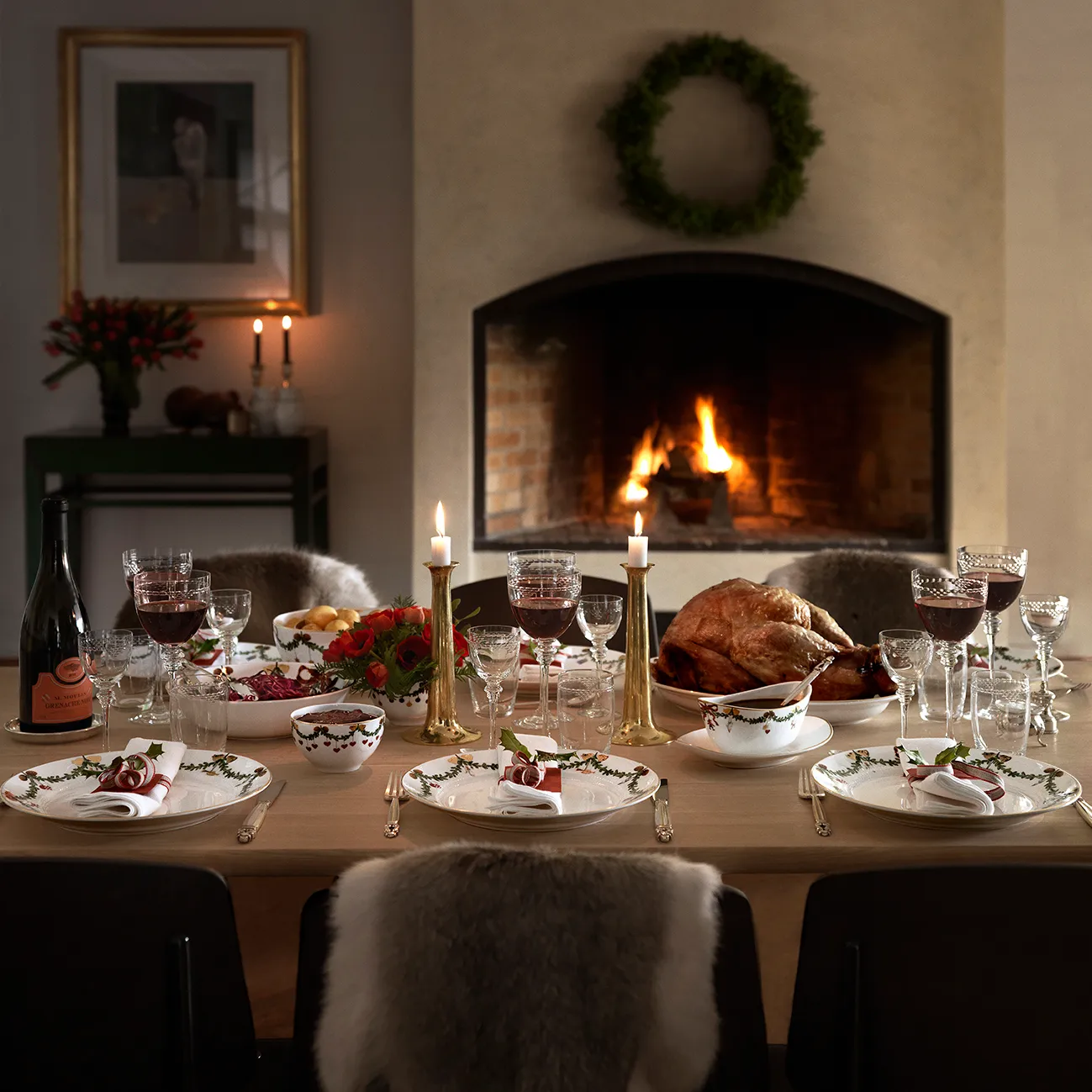 Star Fluted Christmas tallrik, Ø 22 cm Royal Copenhagen