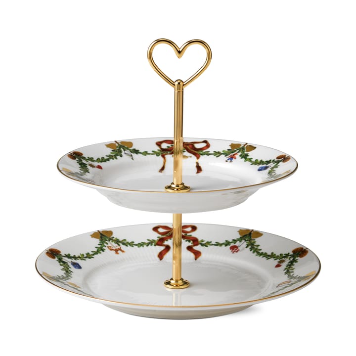 Star Fluted Christmas våningsfat - 23 cm - Royal Copenhagen