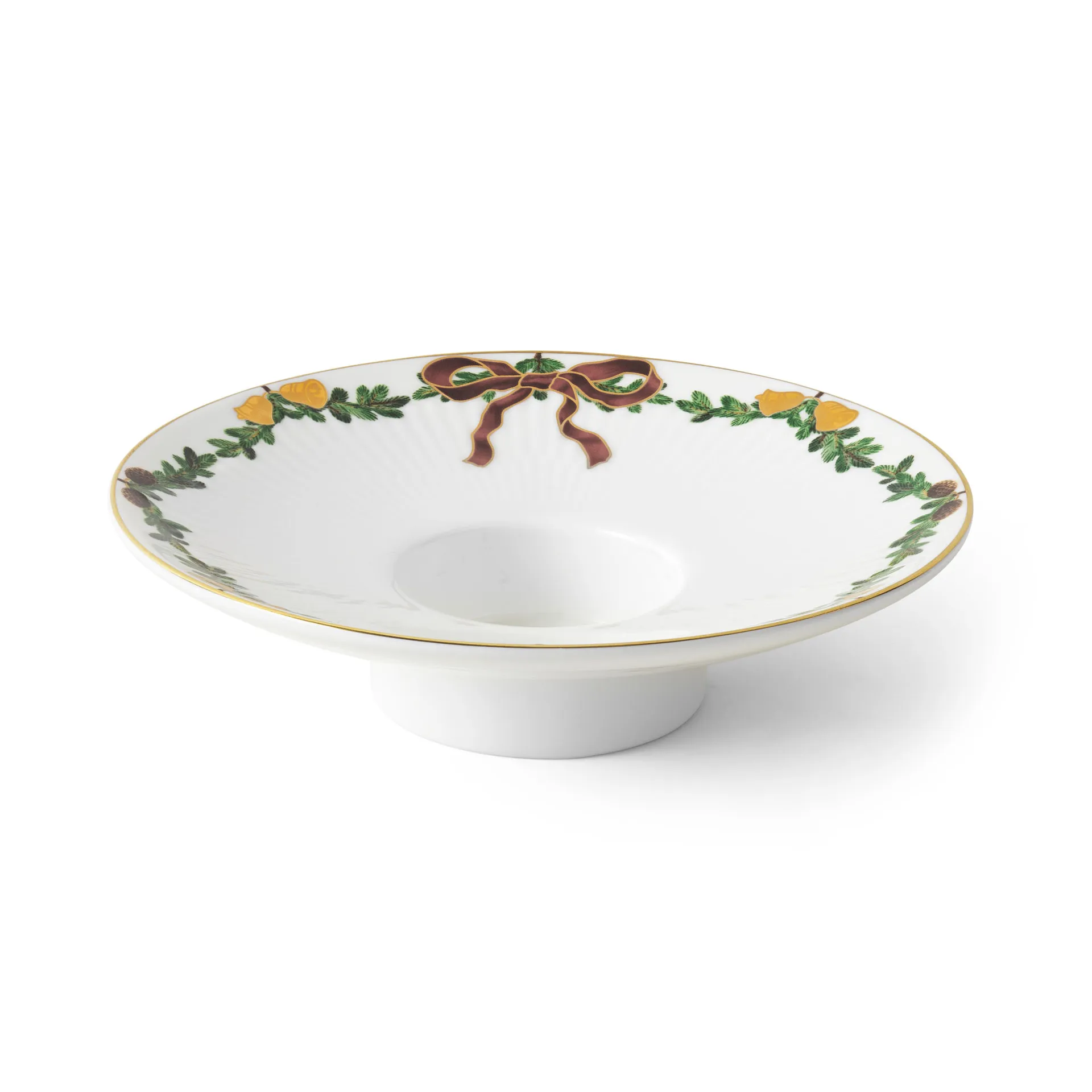 Star Fluted Christmas värmeljushållare Ø15,5 cm, Vit Royal Copenhagen