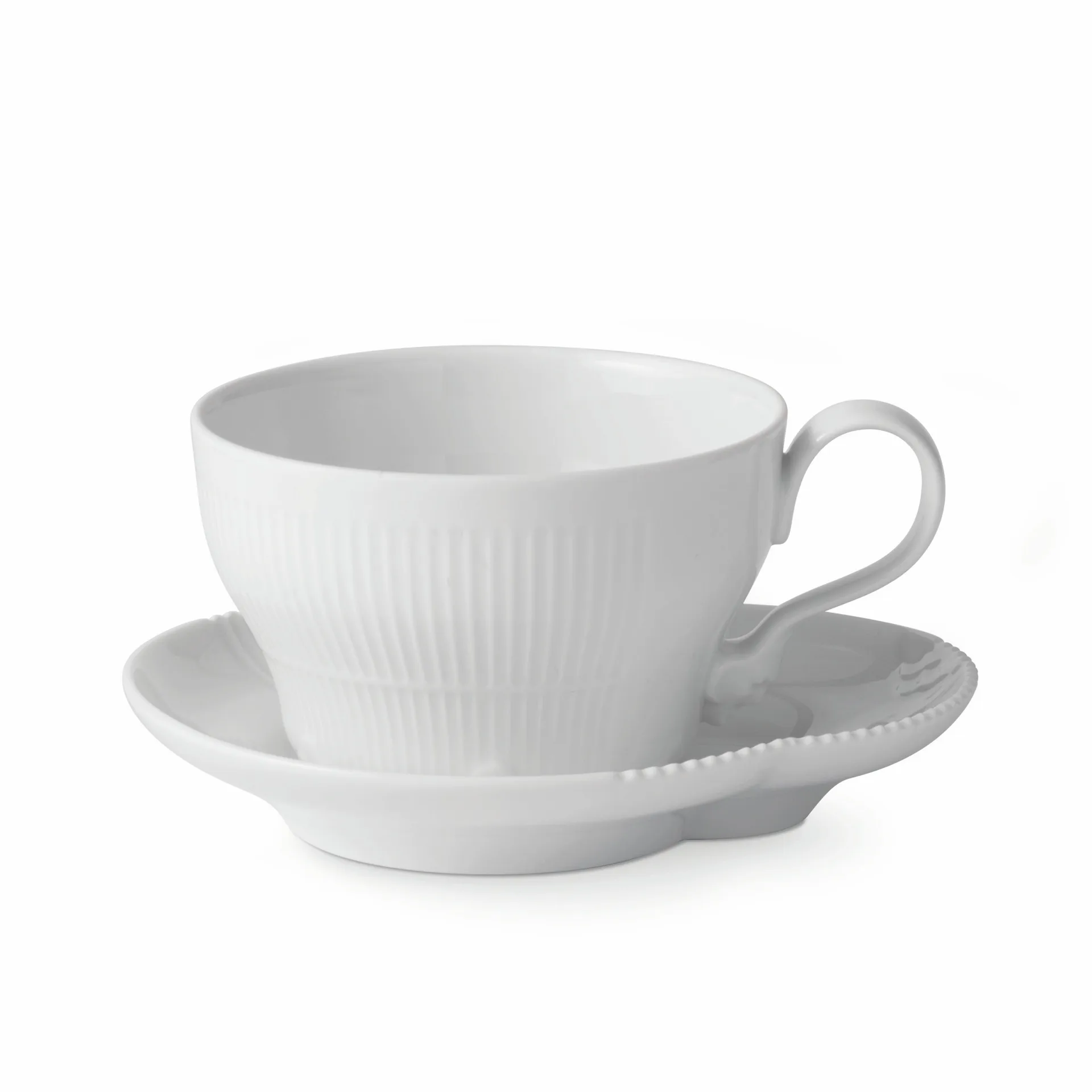 White Elements kopp med fat 26 cl, 26 cl Royal Copenhagen