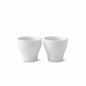 White Fluted äggkopp 2-pack - 5 cm - Royal Copenhagen