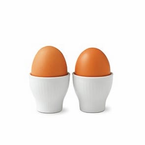 White Fluted äggkopp 2-pack, 5 cm Royal Copenhagen