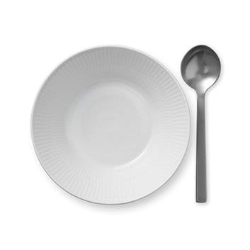 White Fluted djup tallrik, Ø 17 cm Royal Copenhagen