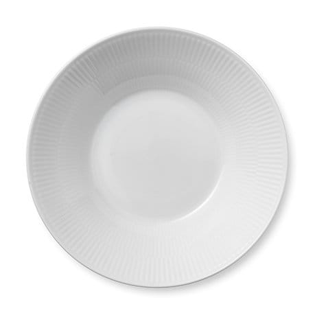 White Fluted djup tallrik, Ø 24 cm Royal Copenhagen