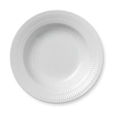 White Fluted djup tallrik med kant - Ø 21 cm - Royal Copenhagen
