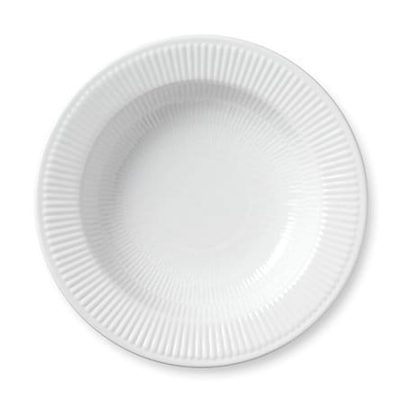 White Fluted djup tallrik med kant - Ø 30 cm - Royal Copenhagen