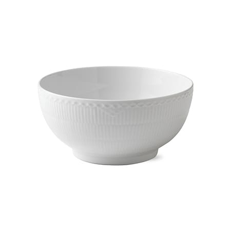 White Fluted Half Lace skål - 24 cm - Royal Copenhagen
