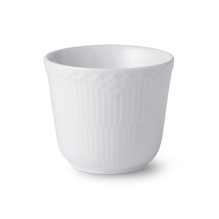 White Fluted Half Lace termomugg - 26 cl - Royal Copenhagen