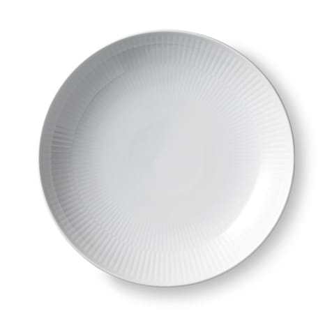 White Fluted Modern tallrik - Ø 20 cm - Royal Copenhagen