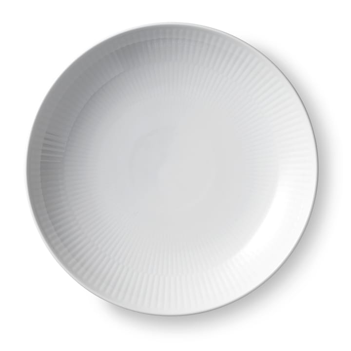 White Fluted Modern tallrik - Ø 25 cm - Royal Copenhagen