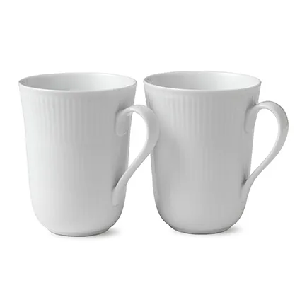 Royal Copenhagen White Fluted mugg 2-pack 33 cl