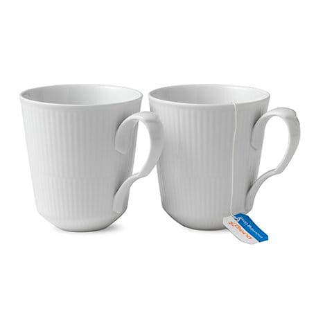 White Fluted mugg 2-pack - 37 cl - Royal Copenhagen