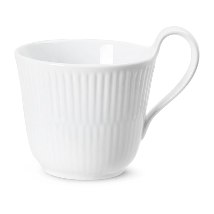 White Fluted mugg med högt handtag - 25 cl - Royal Copenhagen