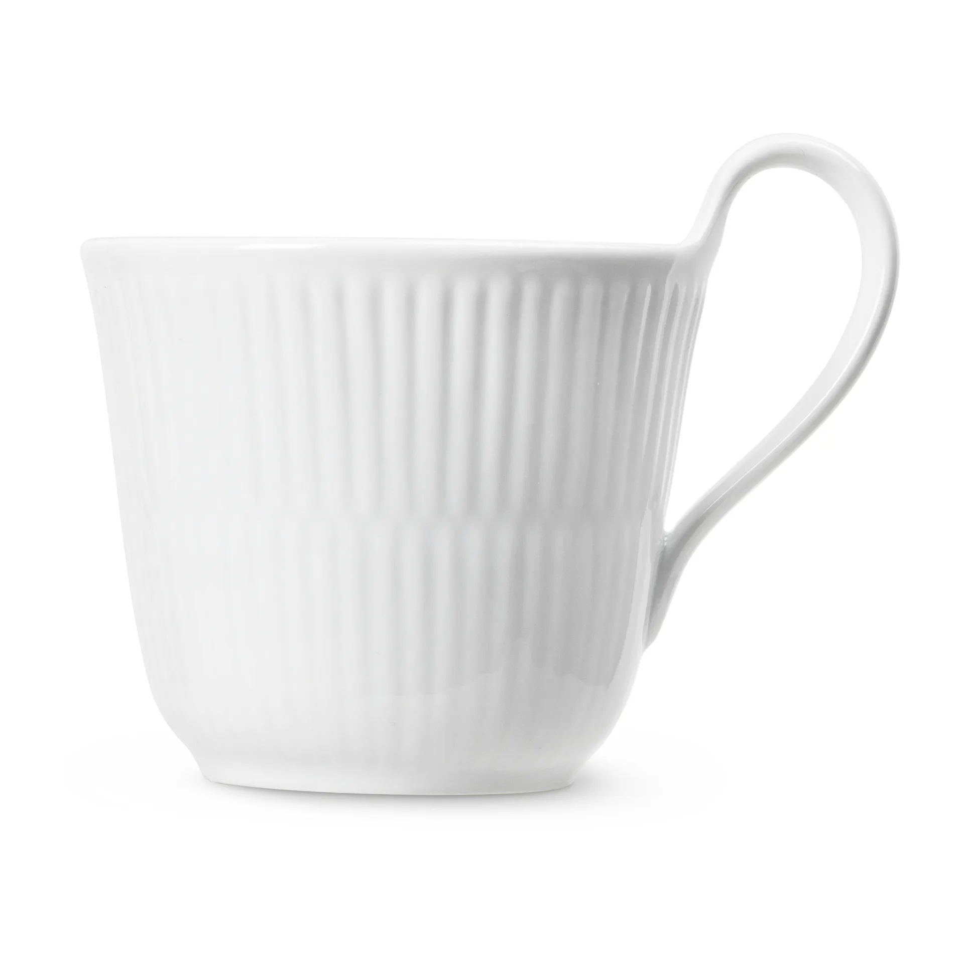 White Fluted mugg med högt handtag, 25 cl Royal Copenhagen