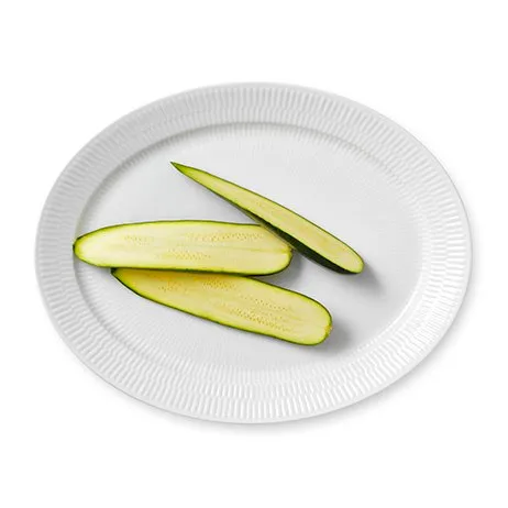 White Fluted ovalt fat, 33 cm Royal Copenhagen