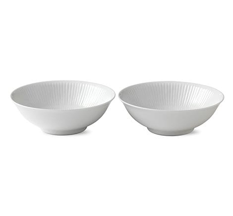 White Fluted skål 2-pack - 35 cl - Royal Copenhagen