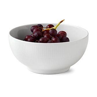 White Fluted skål - Ø 21 cm - Royal Copenhagen