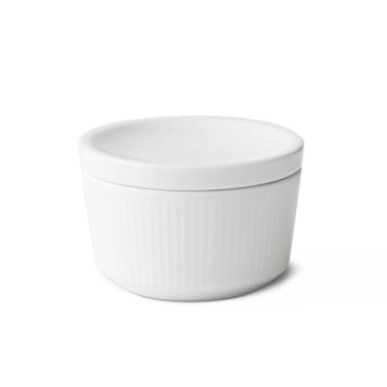 White Fluted skål med lock - 20 cl - Royal Copenhagen