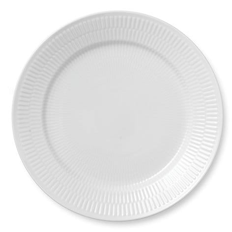 White Fluted tallrik 1 - Ø 27 cm - Royal Copenhagen