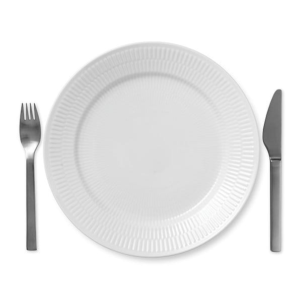 White Fluted tallrik 1 - Ø 27 cm - Royal Copenhagen