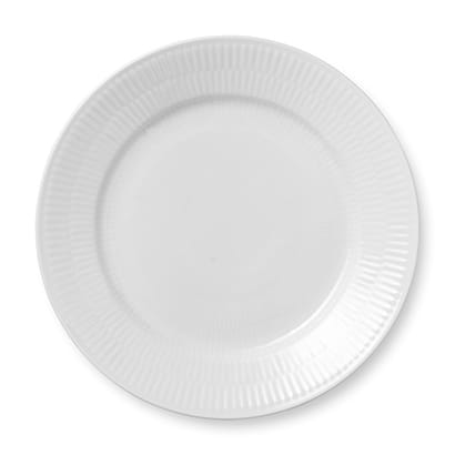 White Fluted tallrik, Ø 22 cm Royal Copenhagen